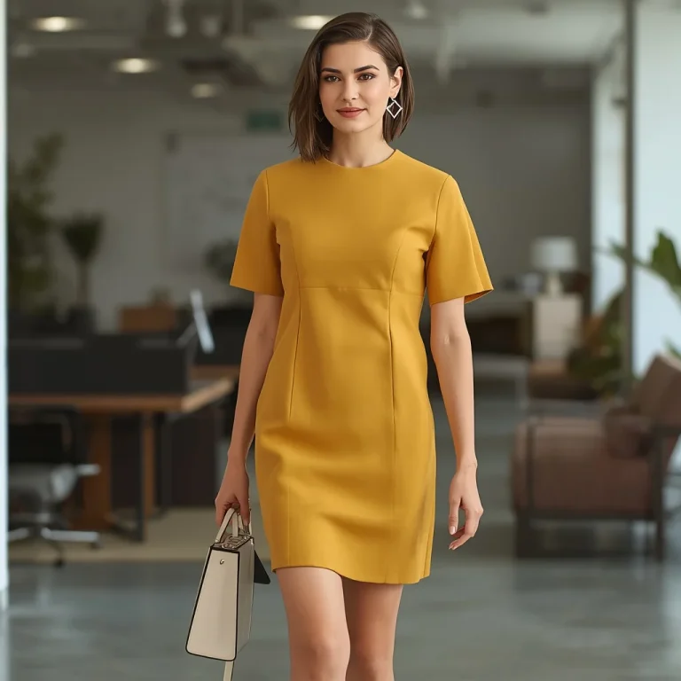 Modern Shift Dress for a Creative Work Environment | Prompt seen girl lehenga
