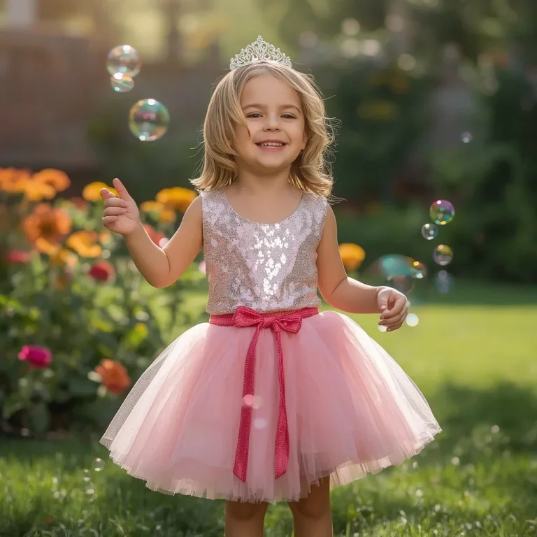 Sparkling Tutu Skirt Set: Princess Party Fun | prompt for traditional look for girl ChatGPT